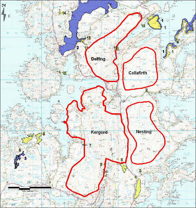 Site quadrants for Viking Energy Wind Farm