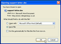 Download computer generated support letter